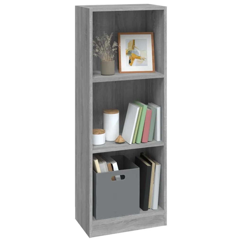 Libreria 3 Ripiani Grigio Sonoma 40x24x109 cm Legno Multistrato 819255