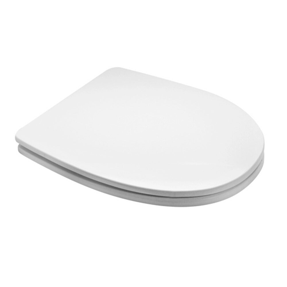 Sedile Wc in poliestere colato bianco con cerniere in acciaio inox sganciabili Evolution Sanitosco