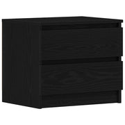 Comodino | Armadio da Notte | Mobiletto da notte con cassetto Rovere Nero 50 x 40 x 43,5 cm