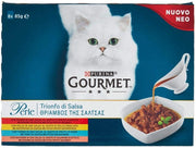 GOURMET PERLE 8 PZ DA 85 GR GUSTO MANZO POLLO SALMONE E CONIGLIO