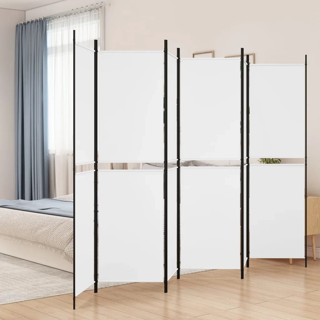 Divisorio a 4 Pannelli Bianco 300x200 cm Tessuto cod mxl 72424