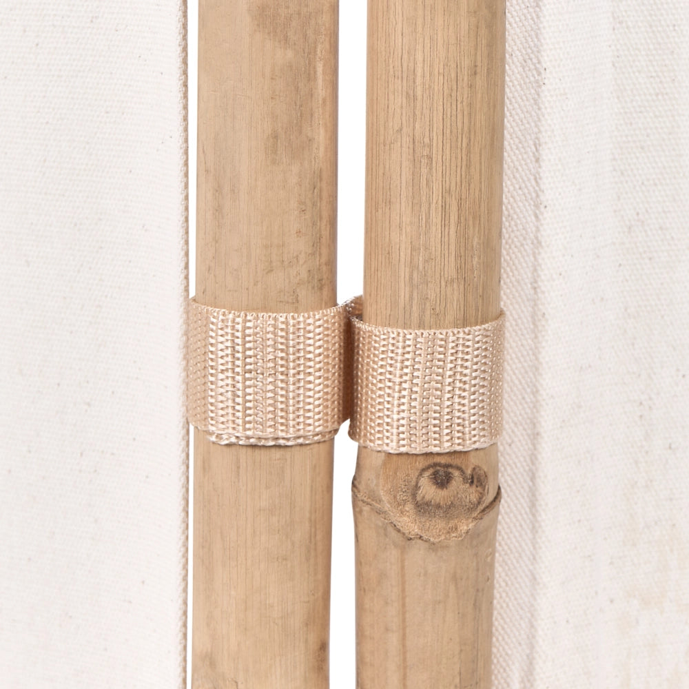Divisorio a 3 pannelli Marrone chiaro Bambù 135 x 160 Divisorio in legno naturale Japandi Schermo organico Schermo per camera da letto