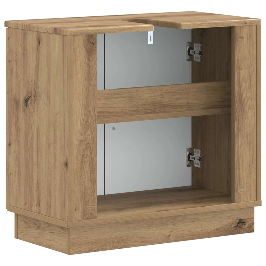 Armadio per Lavabo da Bagno HOORN Rovere Artigianale 897234