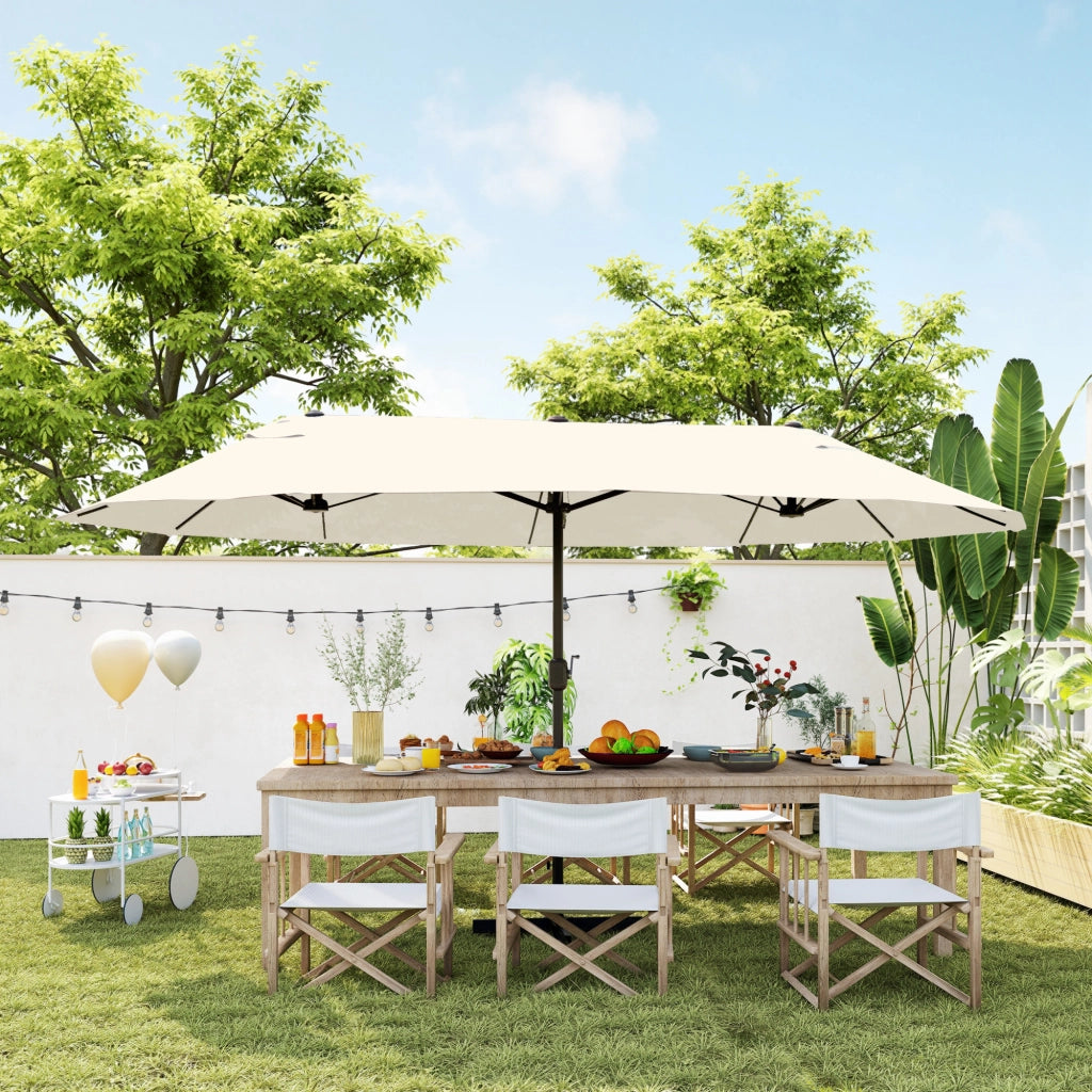 Parasole da giardino XXL ¨C zephmum ¨C crema, 460x270x240 cm