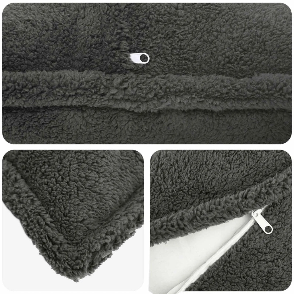 Federa 2 pcs HOUTEN Grigio Scuro 40 x 40 cm Bouclé 916996