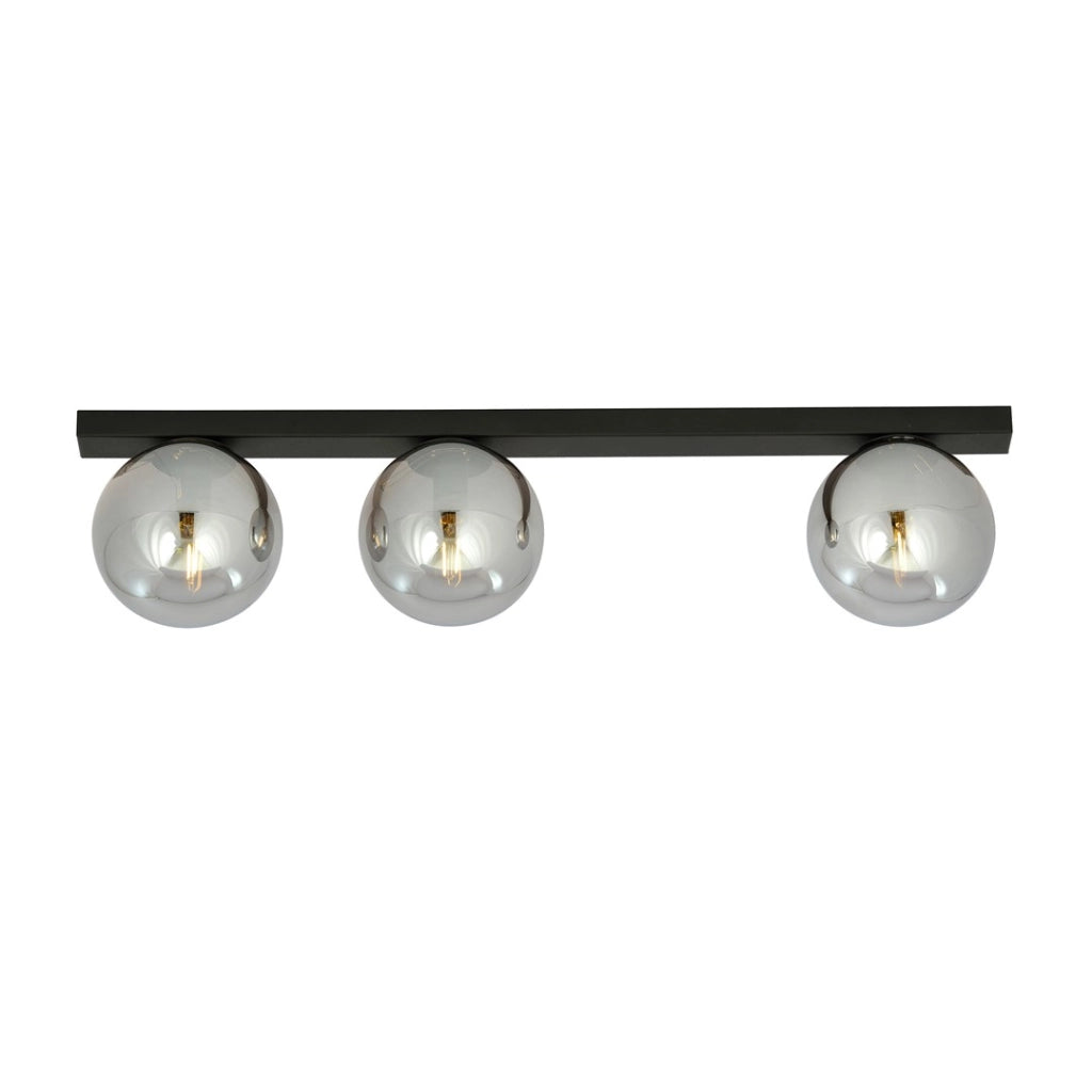 Plafoniera Emibig FIT 3xE14 nero grafite metallo 70cm