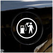 Tankdekselsticker Grappig - Decorazione Auto - Sticker Auto Decorativo - Autodecorazione Selfadesiva - Vinile - 12,7 x 12,7 cm - Universale - Sticker Auto Decorativo