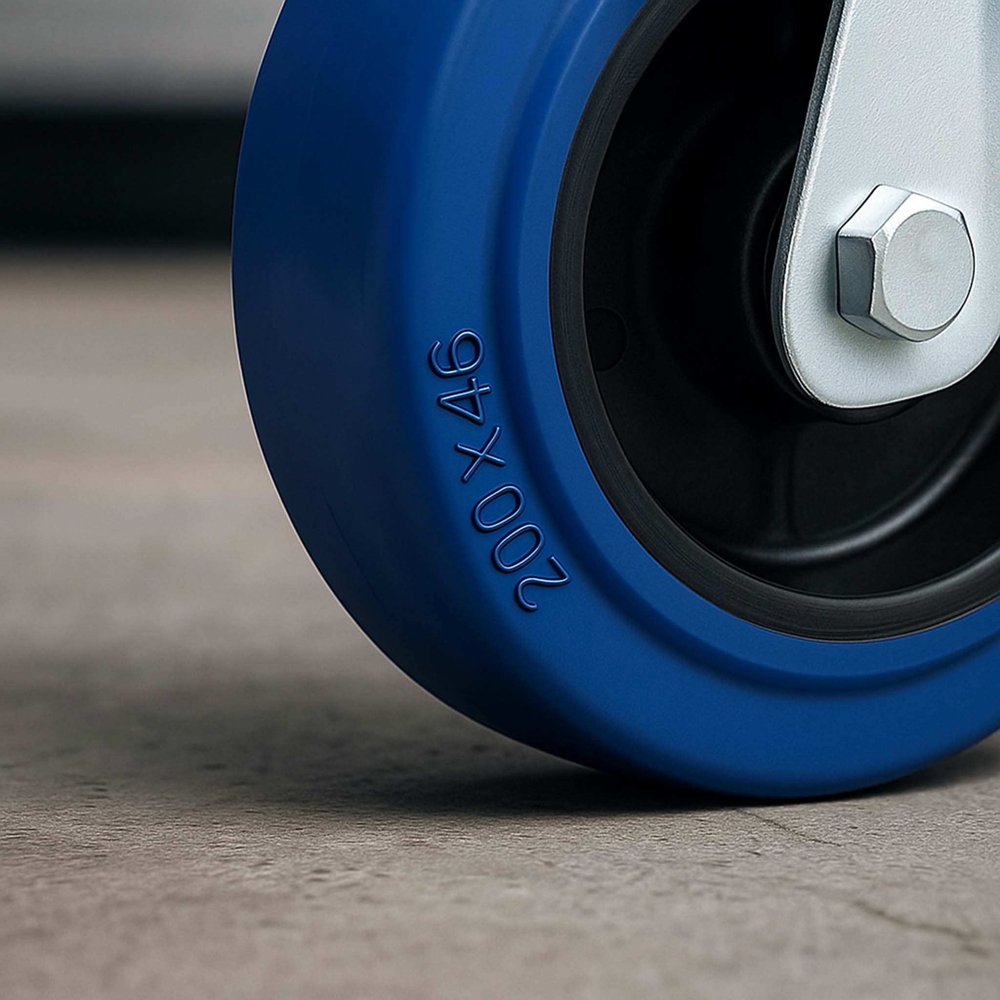 Set 2 Ruote piroettanti senza freno 200mm max 350kg con piastra di montaggio, per carrelli, mobili