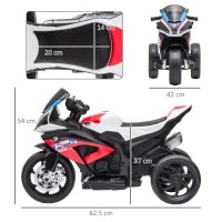 Moto per Bambini 18-60 Mesi Modello BMW HP4 con Fari, Musica e Pedali, in PP e Metallo, 82.5x42x54 cm, Rosso