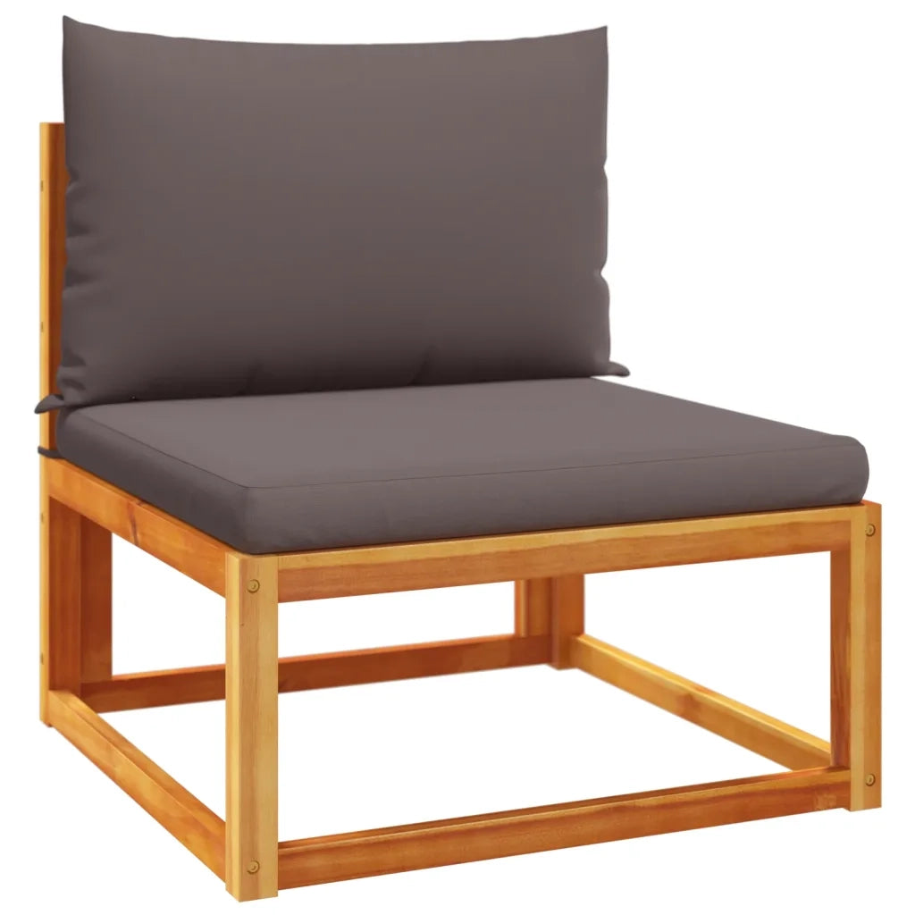 Set di divani da giardino 6 pezzi con cuscini in legno di acacia e rattan