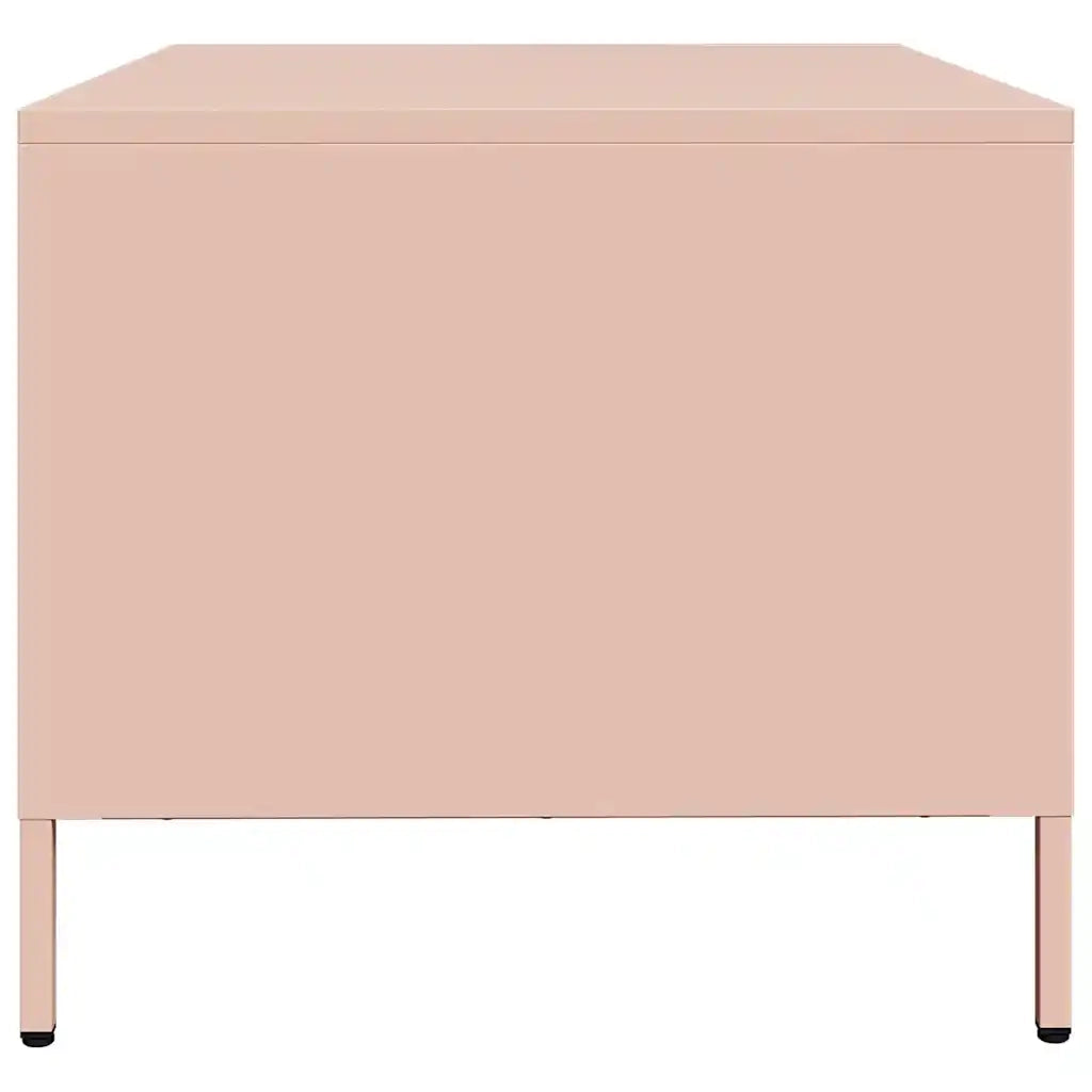 Tavolino Rosa 101,5x50x43,5 cm in Acciaio Laminato a Freddo 851275
