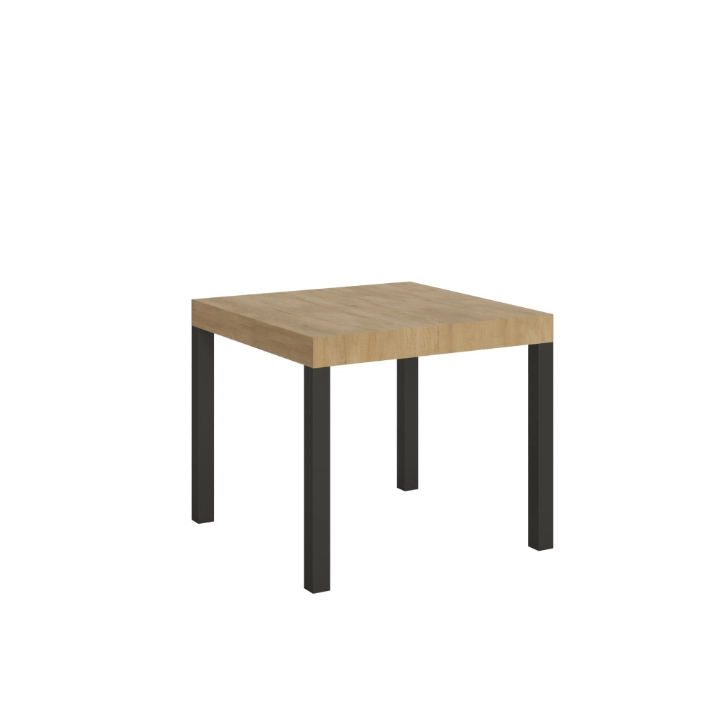 Tavolo allungabile 90x90/246 cm Every Quercia Natura telaio Antracite