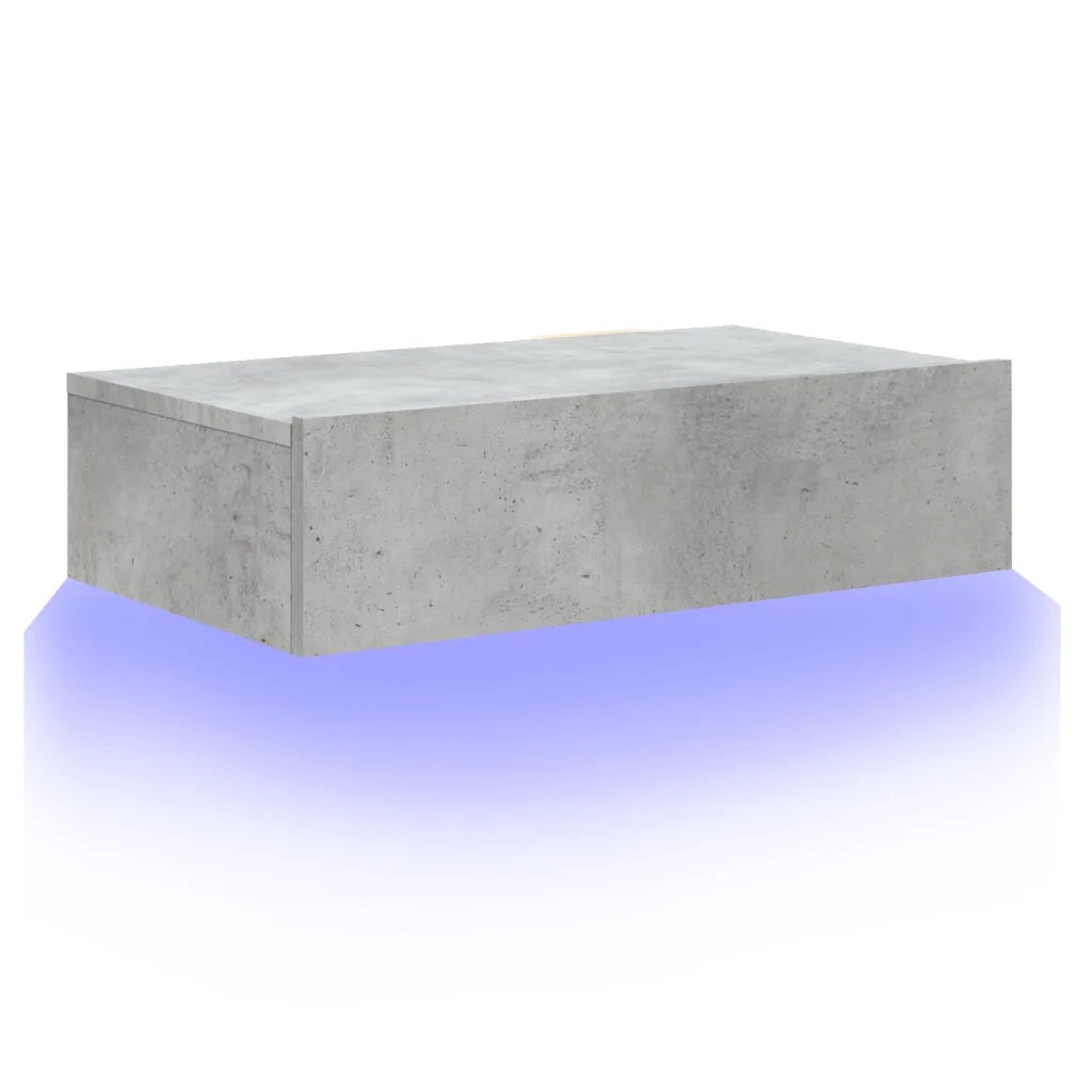 Mobile TV | Armadietto TV | Mobile Porta TV con Luci LED Grigio Cemento 60x35x15,5 cm