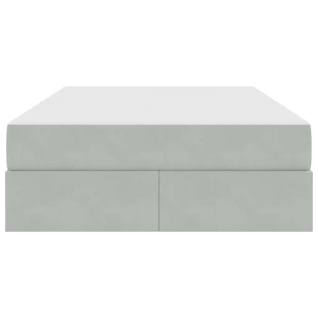 Letto con contenitore e materasso Grigio chiaro 120 x 200 cm 3399712