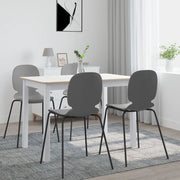 Tavolo da Pranzo Bianco e Marrone 114x71x75cm Massello di Hevea 247363