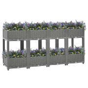 Fioriera | Cassetta per fiori | Vaso Rialzata 160x40x71 cm in Polipropilene