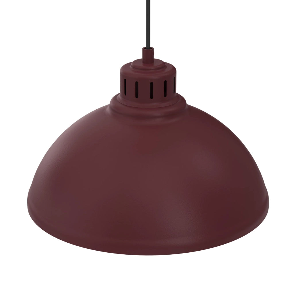 Lampada sospesa Sven 1xE27 bordeaux Ø30 cm Luminex