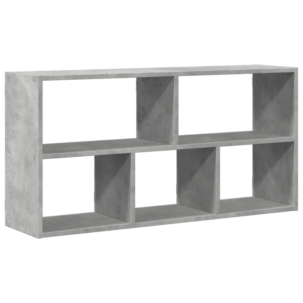 vidaXL Scaffale a Muro Grigio Cemento 100x25x50 cm Legno Multistrato