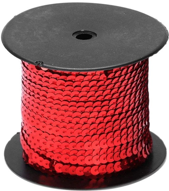 Paillettoni in plastica 6mm - Corda da paillettoni 100 yard - Adesivo per paillettoni - Paillettoni in plastica - Attrezzi per decorare - Decorazione con paillettoni - Sequin