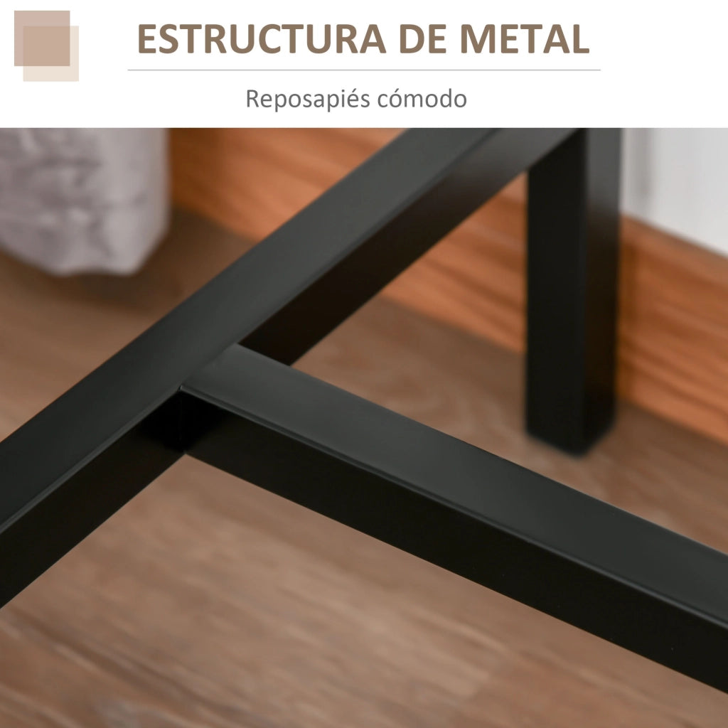Set tavolo da bar e 2 sgabelli ¨C zephmum ¨C telaio metallo colore nero