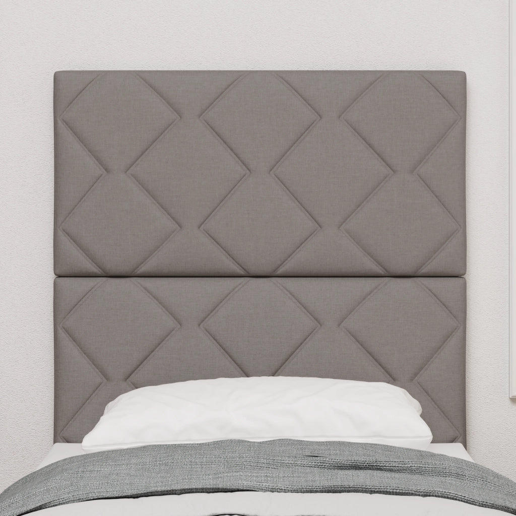 Testiera  Design a Blocchi a Diamante Tortora 80 cm Tessuto