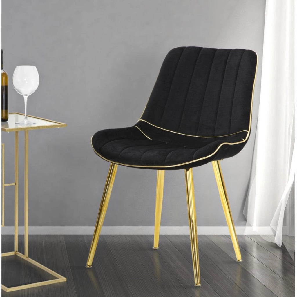 Set di 2 Sedie VKH381, Nero, Legno, 51x59x79 cm