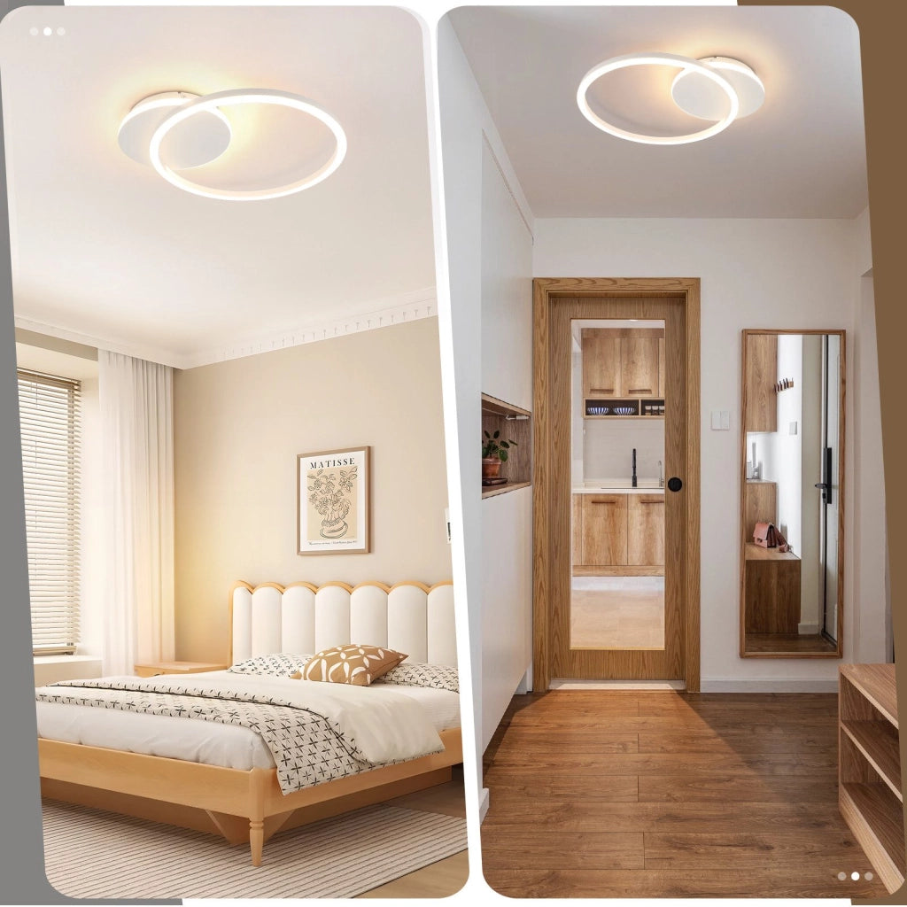 ZMH Lampada da soffitto plafoniera LED moderna 24W design 3000K per soggiorno cucina