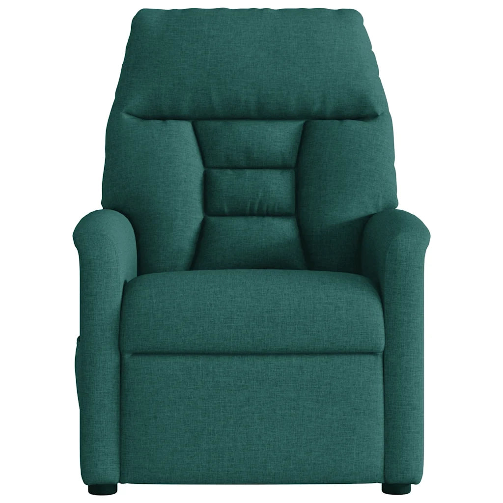 Poltrona Massaggiante Reclinabile Verde Scuro in Tessuto 4015558