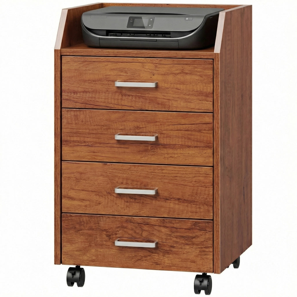 Cassettiera con Ruote ¨C zephmum ¨C Marrone 40x36x65 cm