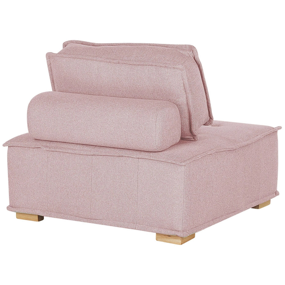 Sedile 1 posto con gambe in legno massello di poliestere rosa Sedile trapuntato Fodera per cuscino rimovibile