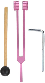 Set di manubri 128 Hz - Lega di alluminio - Composito legno - Compreso martello - Chiave a ingranaggi - Lunghezza 24,5 cm - Manubrio