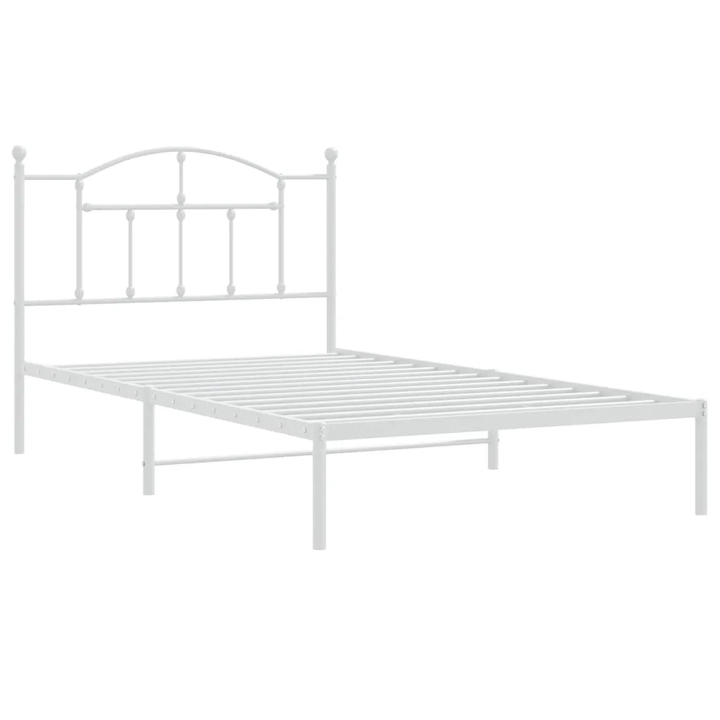 Giroletto con Testiera Metallo Bianco 100x200 cmcod mxl 81831