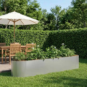 Letto rialzato da giardino Acciaio zincato 220 x 40 x 40 cm 8011724