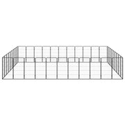 Box Cani 40 Pannelli Nero 50x100 cm Acciaio Verniciato Polvere 3115966