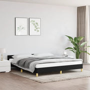 Giroletto senza Materasso-Struttura Letto Nero 180x200 cm in Tessuto 541510