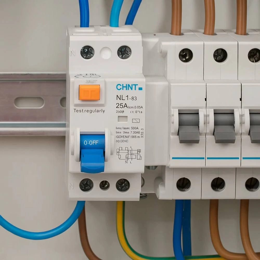 Interruttore differenziale bipolare puro tipo ac 30ma chint serie nl1-63 *** ampere 25 ampere, confezione 1
