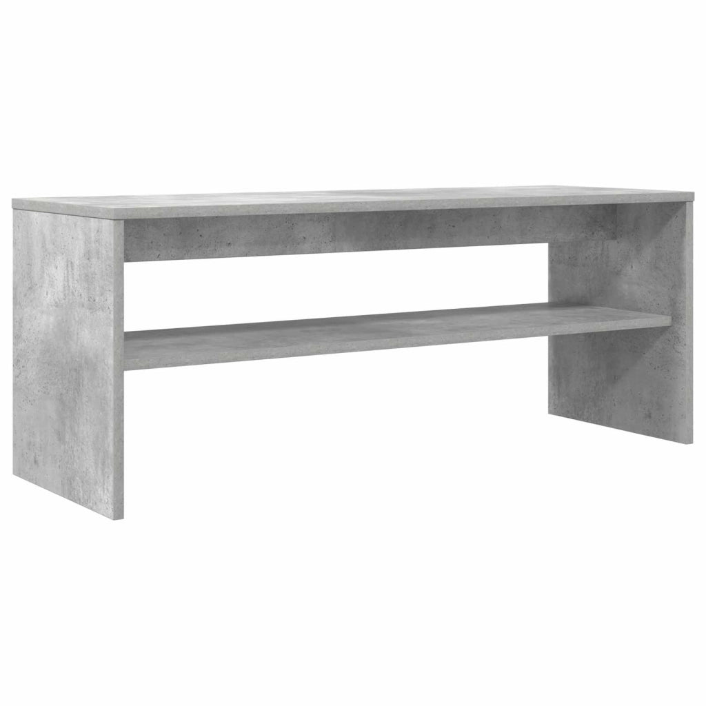 Mobile porta TV rettangolare moderno con pratico contenitore 100 x 35 x 40 cm legno ingegnerizzato grigio cemento 02_0058356