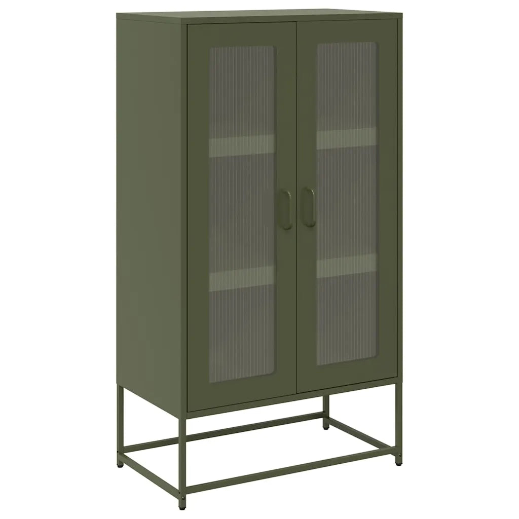 Credenza Verde Oliva 68x39x123 cm in Acciaio 853360