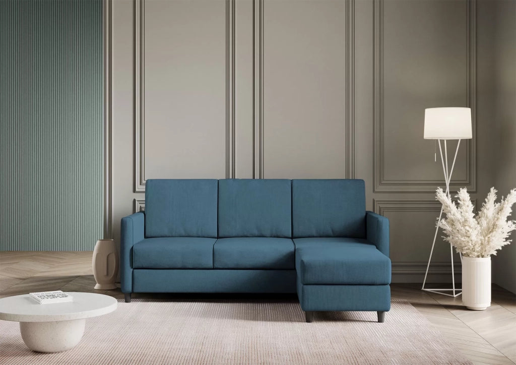 Divano karay 3 posti (tre sedute da 60cm) + pouf misure esterne l.198 p.155 | avio - Mobili 2G