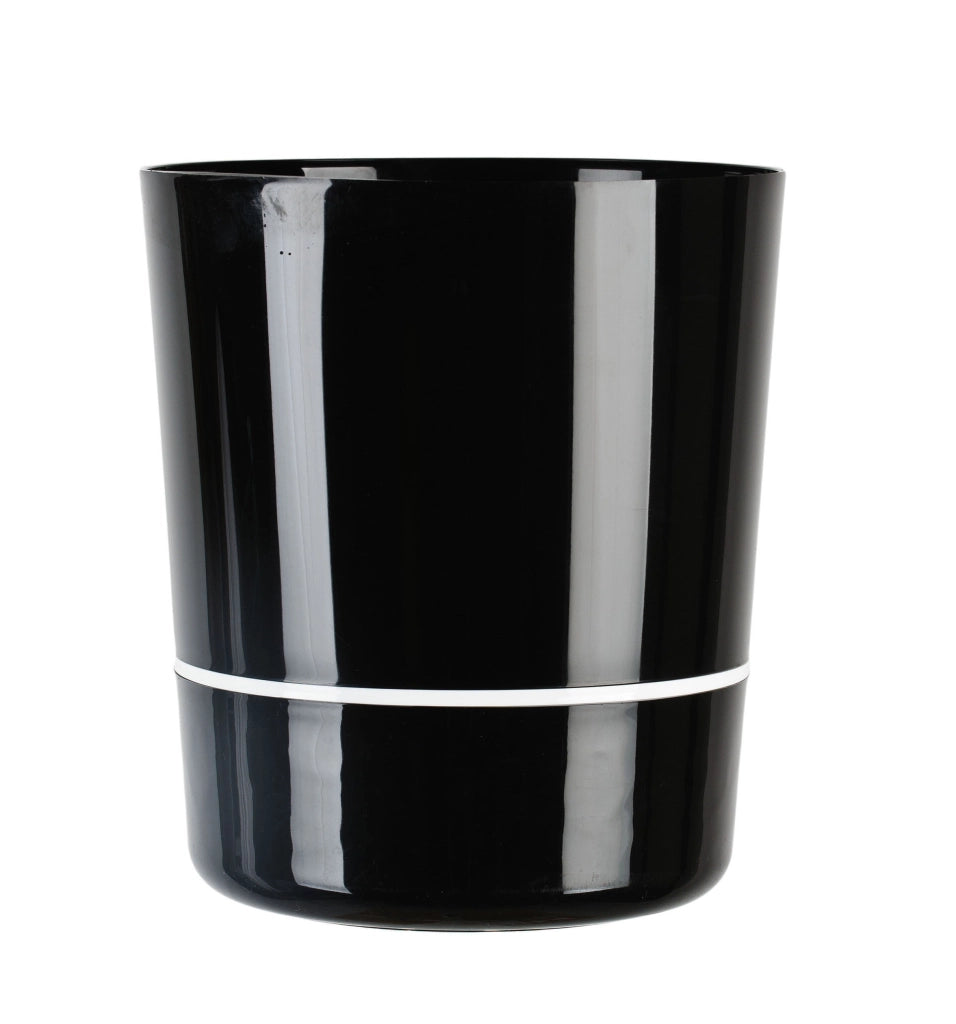 Vaso da fiori KADAX in due pezzi con supporto, nero, 25 cm