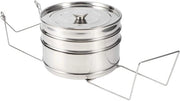 Accessori per pentola a vapore 3 strati - Inserzione rapida per cottura - Stoviglie in acciaio inox - Cottura al vapore salutare - Preparazione alimenti - Per verdure/carni - Inserzione vapore