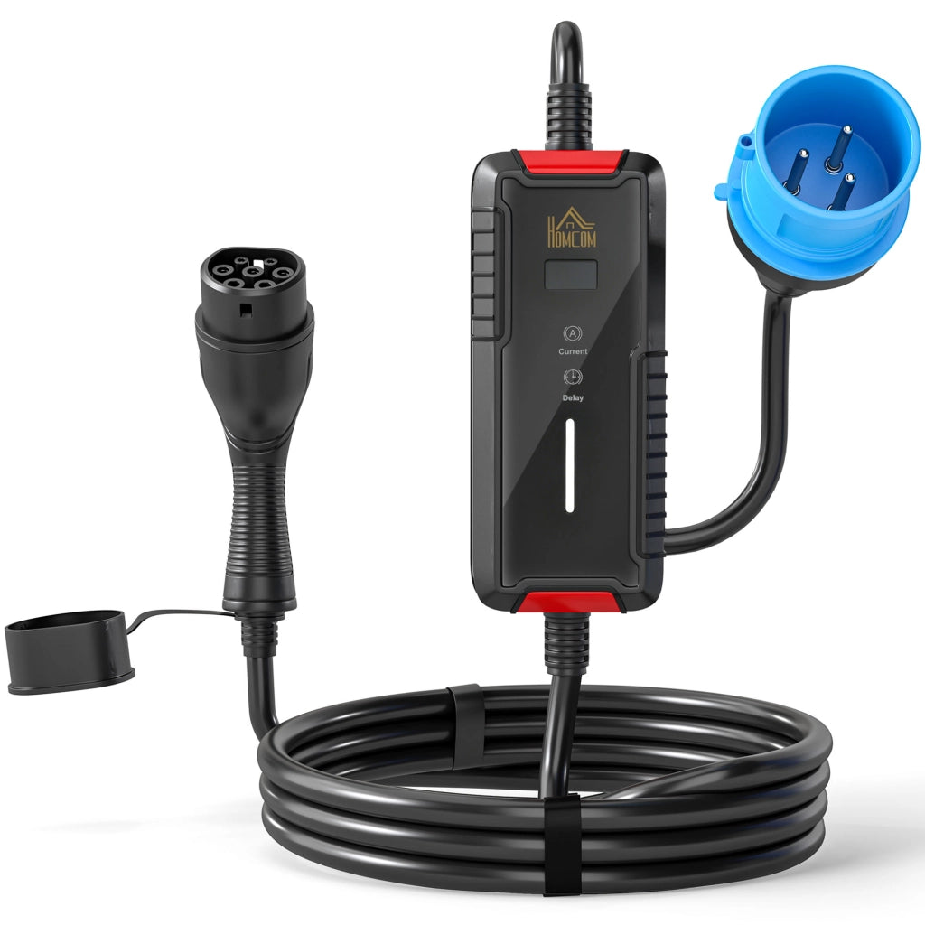 Chargeur Voiture Électrique 7,4kW 8m 6-32A Type 2 IP65 pour EV/PHEV