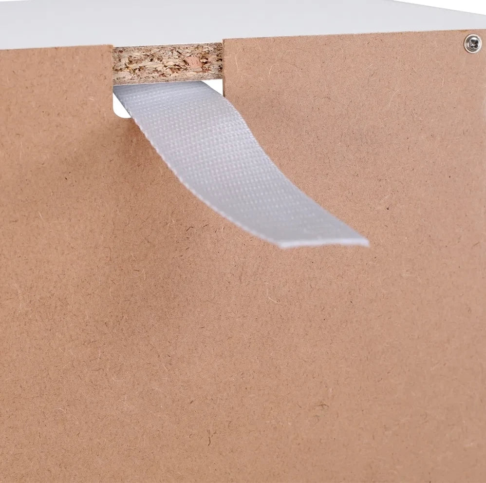Libreria cubica alta 30x24x158，4 cm bianca in MDF e truciolato