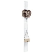 Appendiabiti da Parete Hansnes con 3 Ganci Pieghevoli 165 x 15 x 2,5 cm - Bianco [en.casa]