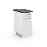 Mobiletto base per cucina Fame-Line Bianco lucido/Bianco 40 cm, PL Antracite Vicco