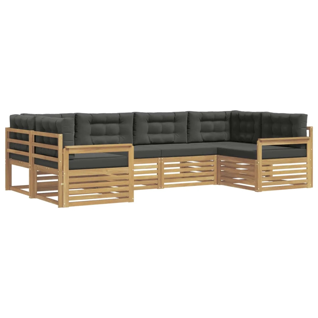 Set di divani da esterno 6 pz Bianco e Antracite 3391032