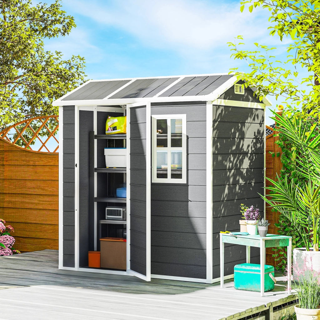 Casetta da Giardino ¨C Zephmum ¨C Grigio, Resina, 120x180x200
