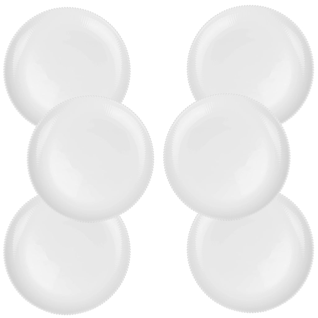 Set di 6 piatti piani KADAX da 26,5 cm in vetro, grandi e scanalati