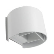 Trade Shop - Applique Parete Muro 28 Led 12 Watt Ip55 Luce Fredda Calda Up & Down Es44 Bianco -