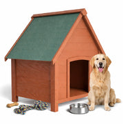 Cuccia per Cani in Legno da Esterno Tetto Apribile Impermeabile 71x62.5x85cm